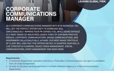 Open Vacancy at Burson Marsteller Indonesia